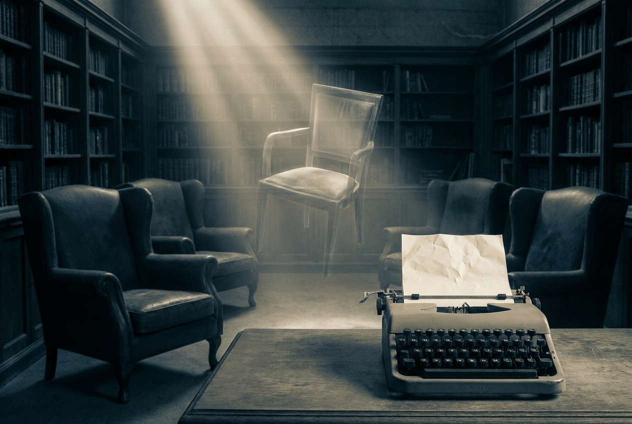 Last Words: Ghosted: The Question That Drives the Plot — AI generated illustration
