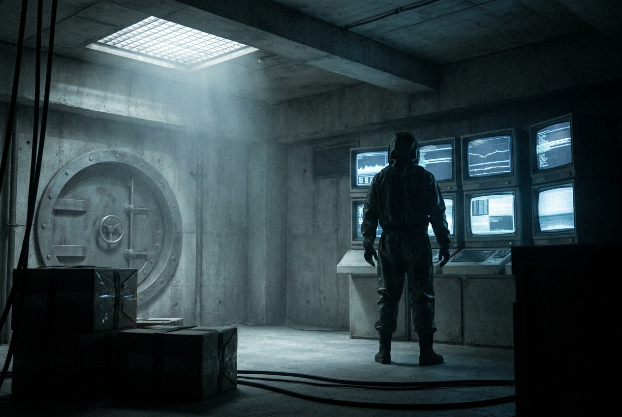 The Bunker Protocol: A Scene-Setting Moment — AI generated illustration